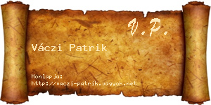 Váczi Patrik névjegykártya