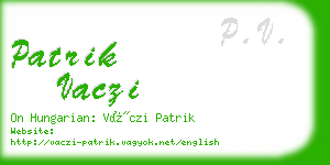 patrik vaczi business card